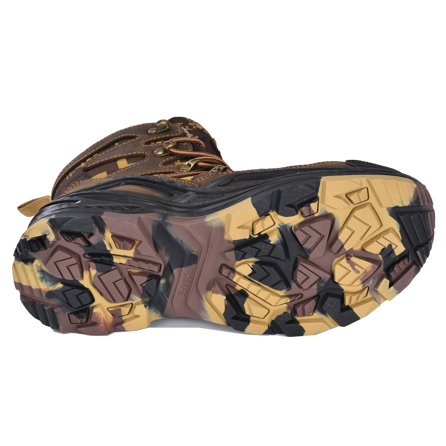 Bottes de sécurité sans métal, résistantes à la chaleur et aux acides, design camouflage, M-855