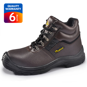 Chaussures de sécurité en cuir marron M-8027