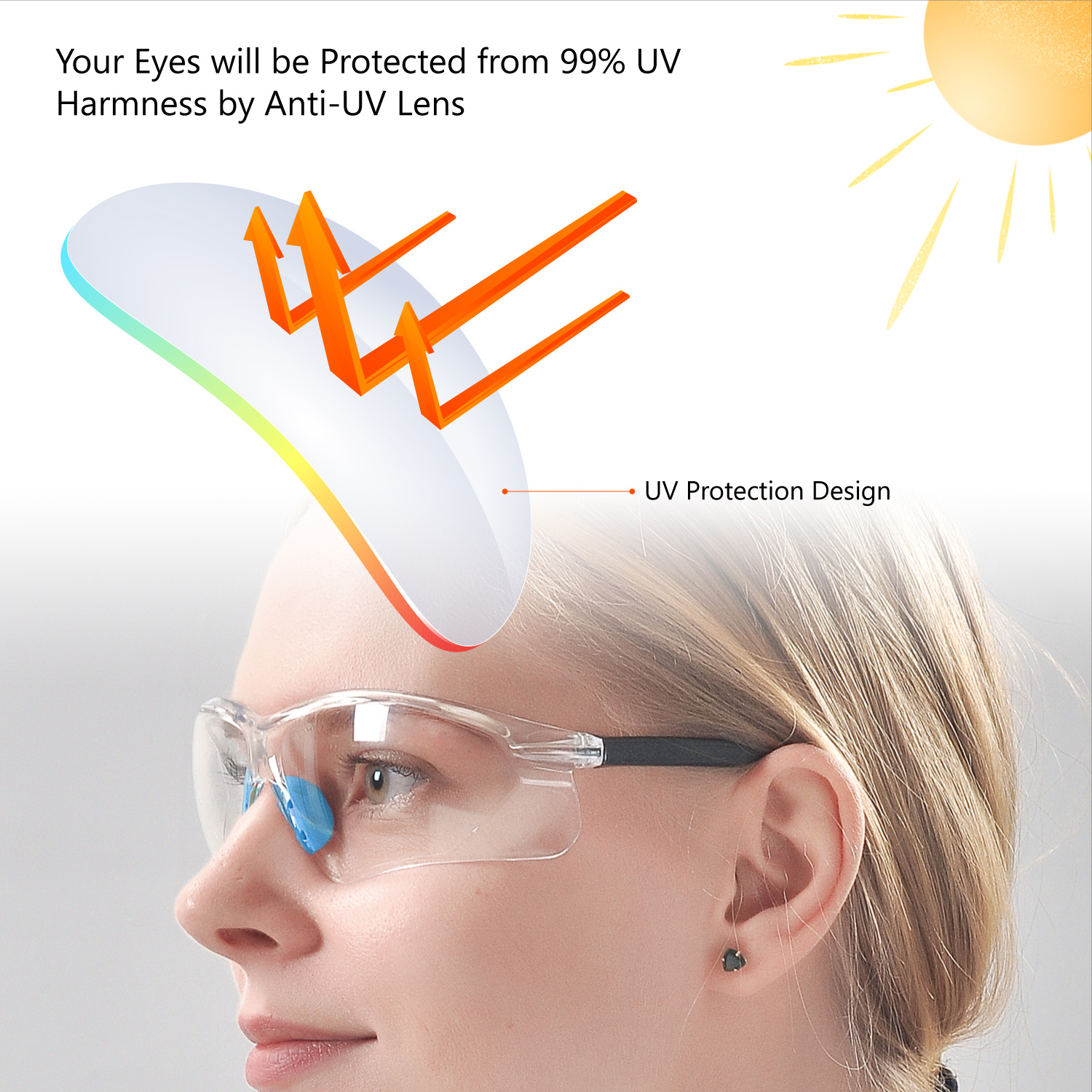 Lunettes de sécurité homologuées CE SG003 Bleu