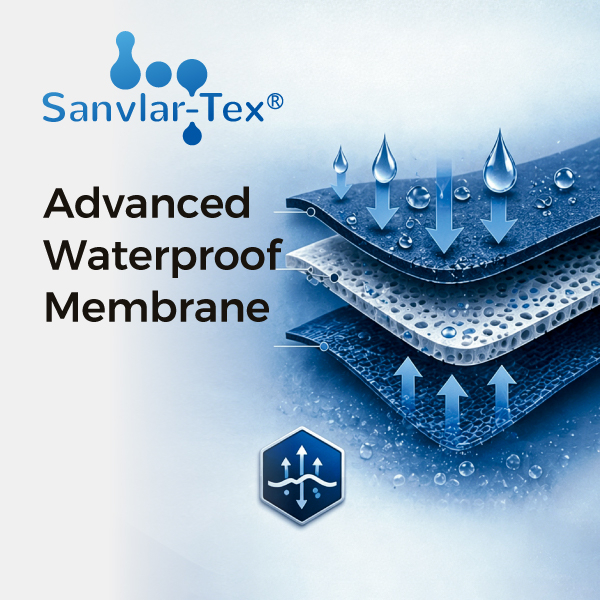 Technologie de membrane imperméable Sanvlar-Tex™ pour des chaussures de sécurité imperméables et respirantes